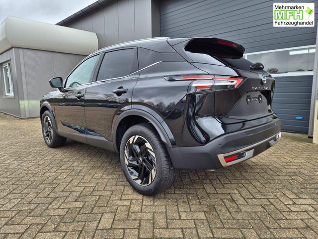 Nissan Qashqai 1.3 DIG-T MHEV 158 PS X-Tronic N-Connecta Teil-Leder PanoGlasdach Klimaautomatik Sitzheizung Lenkradheizung Navi ACC PDC v+h 360&deg;Kamera DAB Bluetooth Touchscreen Apple CarPlay Android Auto 18"LM 