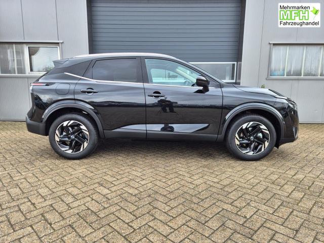 Nissan Qashqai 1.3 DIG-T MHEV 158 PS X-Tronic N-Connecta Teil-Leder PanoGlasdach Klimaautomatik Sitzheizung Lenkradheizung Navi ACC PDC v+h 360&deg;Kamera DAB Bluetooth Touchscreen Apple CarPlay Android Auto 18"LM 