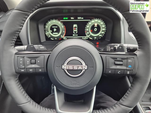 Nissan Qashqai 1.3 DIG-T MHEV 158 PS X-Tronic N-Connecta Teil-Leder PanoGlasdach Klimaautomatik Sitzheizung Lenkradheizung Navi ACC PDC v+h 360&deg;Kamera DAB Bluetooth Touchscreen Apple CarPlay Android Auto 18"LM 