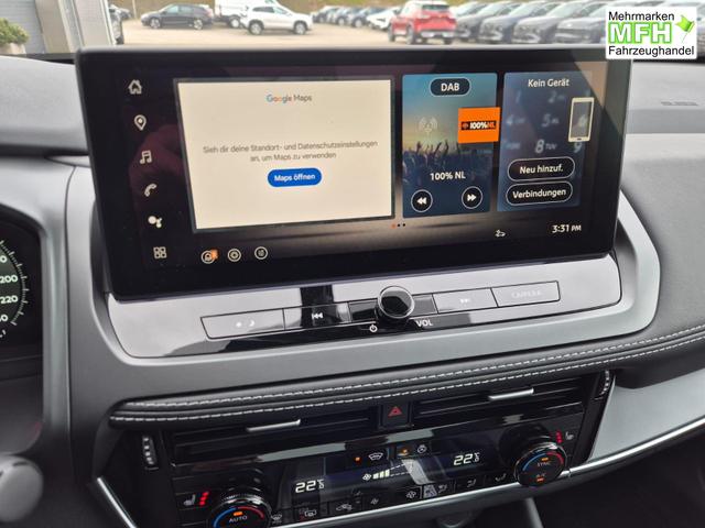 Nissan Qashqai 1.3 DIG-T MHEV 158 PS X-Tronic N-Connecta Teil-Leder PanoGlasdach Klimaautomatik Sitzheizung Lenkradheizung Navi ACC PDC v+h 360&deg;Kamera DAB Bluetooth Touchscreen Apple CarPlay Android Auto 18"LM 
