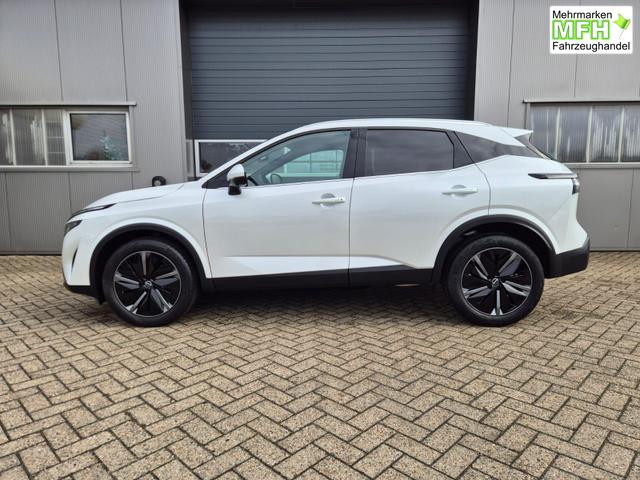 Nissan Qashqai 1.3 DIG-T MHEV 140PS Tekna Voll-Leder Klimaautomatik PanoGlasdach Sitzheizung Lenkradheizung Navi Head-Up Display elektr. Heckklappe ACC PDC v+h 360&deg;Kamera DAB Bluetooth Touchscreen Apple CarPlay Android Auto 19"LM 