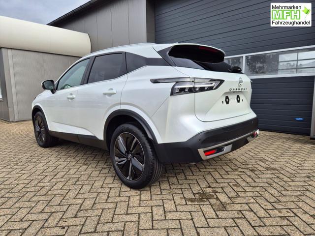 Nissan Qashqai 1.3 DIG-T MHEV 140PS Tekna Voll-Leder Klimaautomatik PanoGlasdach Sitzheizung Lenkradheizung Navi Head-Up Display elektr. Heckklappe ACC PDC v+h 360&deg;Kamera DAB Bluetooth Touchscreen Apple CarPlay Android Auto 19"LM 