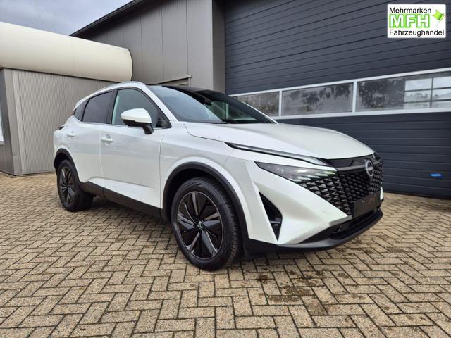 Nissan Qashqai 1.3 DIG-T MHEV 140PS Tekna Voll-Leder Klimaautomatik PanoGlasdach Sitzheizung Lenkradheizung Navi Head-Up Display elektr. Heckklappe ACC PDC v+h 360&deg;Kamera DAB Bluetooth Touchscreen Apple CarPlay Android Auto 19"LM 