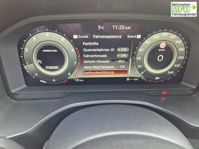Nissan Qashqai 1.3 DIG-T MHEV 140PS Tekna Voll-Leder Klimaautomatik PanoGlasdach Sitzheizung Lenkradheizung Navi Head-Up Display elektr. Heckklappe ACC PDC v+h 360&deg;Kamera DAB Bluetooth Touchscreen Apple CarPlay Android Auto 19"LM 