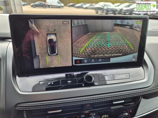 Nissan Qashqai 1.3 DIG-T MHEV 140PS Tekna Voll-Leder Klimaautomatik PanoGlasdach Sitzheizung Lenkradheizung Navi Head-Up Display elektr. Heckklappe ACC PDC v+h 360&deg;Kamera DAB Bluetooth Touchscreen Apple CarPlay Android Auto 19"LM 