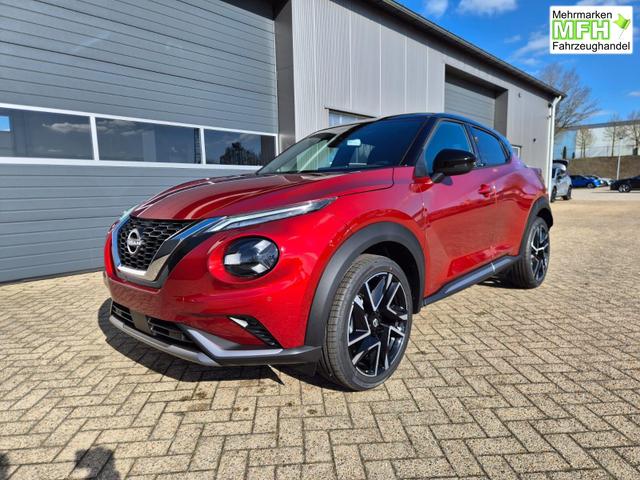 Nissan Juke 1.0 DIG-T 114PS N-Design Automatik Teil-Leder Klimaautomatik Sitzheizung Lenkradheizung PDC v+h R&uuml;ckf.Kamera Navi 19"LM Bluetooth Touchscreen Apple CarPlay Android Auto 