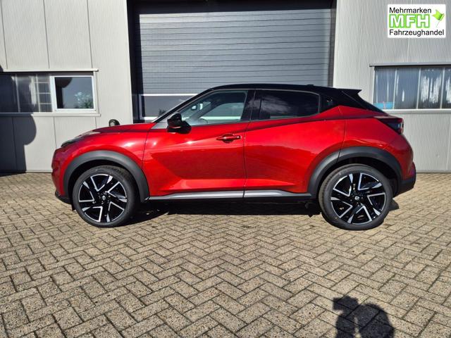 Nissan Juke 1.0 DIG-T 114PS N-Design Automatik Teil-Leder Klimaautomatik Sitzheizung Lenkradheizung PDC v+h R&uuml;ckf.Kamera Navi 19"LM Bluetooth Touchscreen Apple CarPlay Android Auto 
