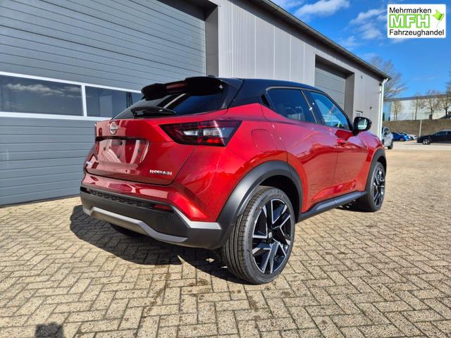Nissan Juke 1.0 DIG-T 114PS N-Design Automatik Teil-Leder Klimaautomatik Sitzheizung Lenkradheizung PDC v+h R&uuml;ckf.Kamera Navi 19"LM Bluetooth Touchscreen Apple CarPlay Android Auto 