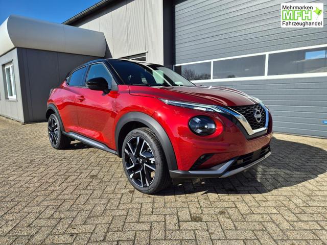 Nissan Juke 1.0 DIG-T 114PS N-Design Automatik Teil-Leder Klimaautomatik Sitzheizung Lenkradheizung PDC v+h R&uuml;ckf.Kamera Navi 19"LM Bluetooth Touchscreen Apple CarPlay Android Auto 