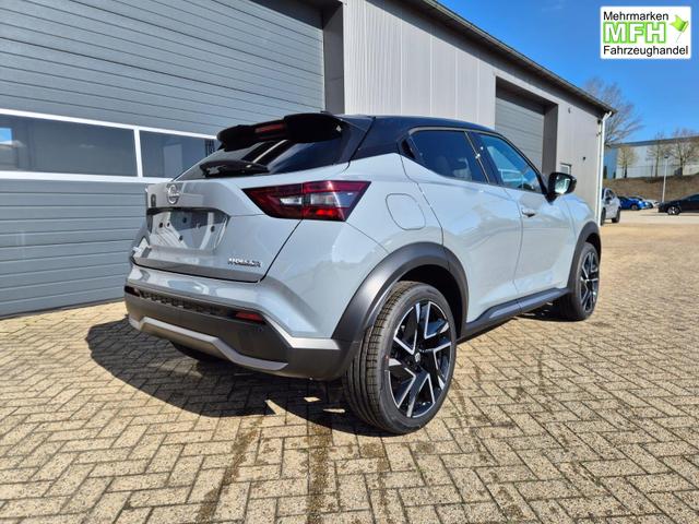 Nissan Juke 1.0 DIG-T 114PS N-Design Automatik Teil-Leder Klimaautomatik Sitzheizung Lenkradheizung PDC v+h R&uuml;ckf.Kamera Navi 19"LM Bluetooth Touchscreen Apple CarPlay Android Auto 