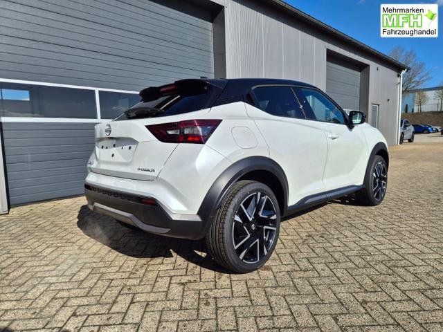 Nissan Juke 1.0 DIG-T 114PS N-Design Automatik Teil-Leder Klimaautomatik Sitzheizung Lenkradheizung PDC v+h R&uuml;ckf.Kamera Navi 19"LM Bluetooth Touchscreen Apple CarPlay Android Auto 