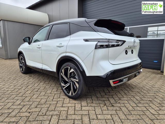 Nissan Qashqai 1.3 DIG-T MHEV 158 PS X-Tronic Tekna Premium Paket 20"LM Teil-Leder PanoGlasdach Klimaautomatik Sitzheizung Lenkradheizung Navi Head-Up Display elektr. Heckklappe ACC PDC v+h 360&deg;Kamera DAB Bluetooth Touchscreen Apple CarPlay Android Auto 
