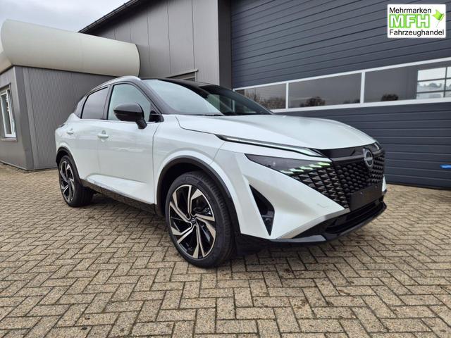 Nissan Qashqai 1.3 DIG-T MHEV 158 PS X-Tronic Tekna Premium Paket 20"LM Teil-Leder PanoGlasdach Klimaautomatik Sitzheizung Lenkradheizung Navi Head-Up Display elektr. Heckklappe ACC PDC v+h 360&deg;Kamera DAB Bluetooth Touchscreen Apple CarPlay Android Auto 