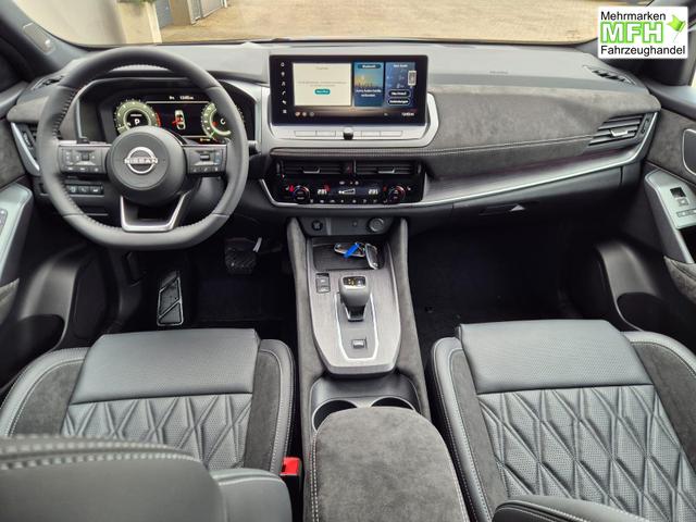 Nissan Qashqai 1.3 DIG-T MHEV 158 PS X-Tronic Tekna Premium Paket 20"LM Teil-Leder PanoGlasdach Klimaautomatik Sitzheizung Lenkradheizung Navi Head-Up Display elektr. Heckklappe ACC PDC v+h 360&deg;Kamera DAB Bluetooth Touchscreen Apple CarPlay Android Auto 