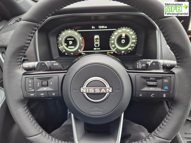 Nissan Qashqai 1.3 DIG-T MHEV 158 PS X-Tronic Tekna Premium Paket 20"LM Teil-Leder PanoGlasdach Klimaautomatik Sitzheizung Lenkradheizung Navi Head-Up Display elektr. Heckklappe ACC PDC v+h 360&deg;Kamera DAB Bluetooth Touchscreen Apple CarPlay Android Auto 