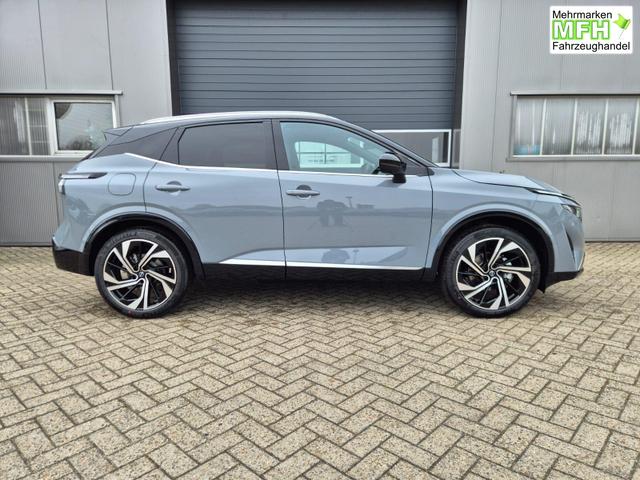 Nissan Qashqai 1.3 DIG-T MHEV 158 PS X-Tronic Tekna Premium Paket 20"LM Teil-Leder PanoGlasdach Klimaautomatik Sitzheizung Lenkradheizung Navi Head-Up Display elektr. Heckklappe ACC PDC v+h 360&deg;Kamera DAB Bluetooth Touchscreen Apple CarPlay Android Auto 