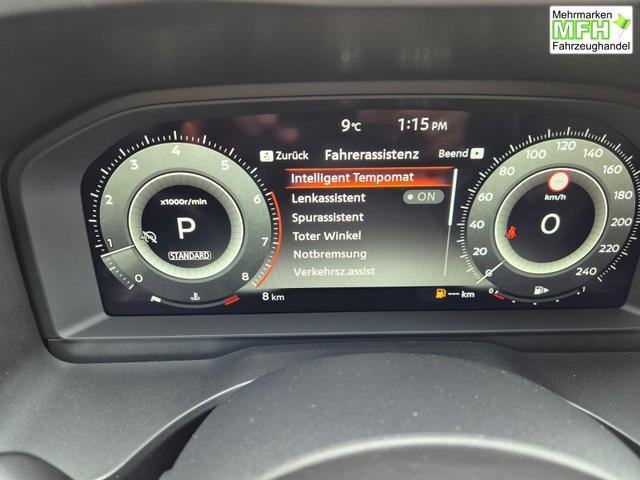 Nissan Qashqai 1.3 DIG-T MHEV 158 PS X-Tronic Tekna Premium Paket 20"LM Teil-Leder PanoGlasdach Klimaautomatik Sitzheizung Lenkradheizung Navi Head-Up Display elektr. Heckklappe ACC PDC v+h 360&deg;Kamera DAB Bluetooth Touchscreen Apple CarPlay Android Auto 