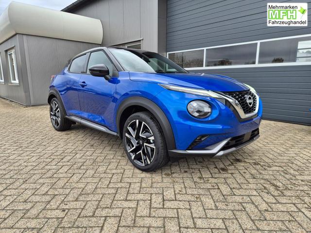 Nissan Juke 1.0 DIG-T 114PS N-Design Automatik Teil-Leder Klimaautomatik Sitzheizung Lenkradheizung PDC v+h R&uuml;ckf.Kamera Navi 19"LM Bluetooth Touchscreen Apple CarPlay Android Auto 