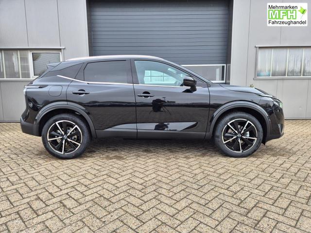 Nissan Qashqai 1.3 DIG-T MHEV 158 PS X-Tronic Tekna Voll-Leder Klimaautomatik PanoGlasdach Sitzheizung Lenkradheizung Navi Head-Up Display elektr. Heckklappe ACC PDC v+h 360&deg;Kamera DAB Bluetooth Touchscreen Apple CarPlay Android Auto 19"LM 