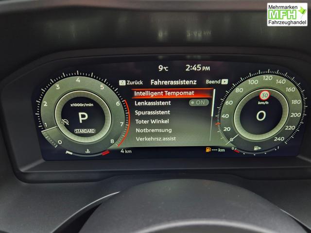 Nissan Qashqai 1.3 DIG-T MHEV 158 PS X-Tronic Tekna Voll-Leder Klimaautomatik PanoGlasdach Sitzheizung Lenkradheizung Navi Head-Up Display elektr. Heckklappe ACC PDC v+h 360&deg;Kamera DAB Bluetooth Touchscreen Apple CarPlay Android Auto 19"LM 