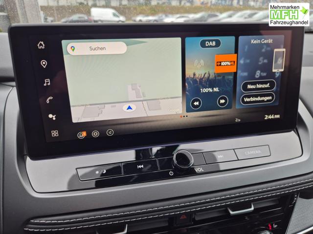 Nissan Qashqai 1.3 DIG-T MHEV 158 PS X-Tronic Tekna Voll-Leder Klimaautomatik PanoGlasdach Sitzheizung Lenkradheizung Navi Head-Up Display elektr. Heckklappe ACC PDC v+h 360&deg;Kamera DAB Bluetooth Touchscreen Apple CarPlay Android Auto 19"LM 