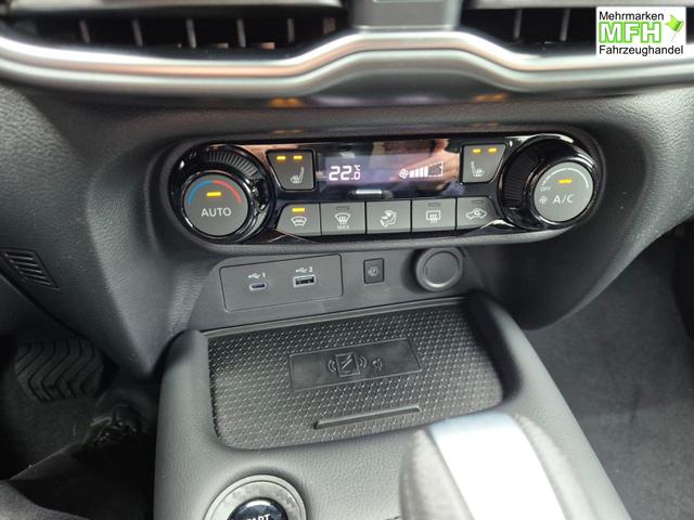 Nissan Juke 1.0 DIG-T 114PS N-Design Automatik Teil-Leder Klimaautomatik Sitzheizung Lenkradheizung PDC v+h R&uuml;ckf.Kamera Navi 19"LM Bluetooth Touchscreen Apple CarPlay Android Auto 