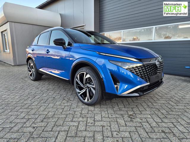 Nissan Qashqai 1.3 DIG-T MHEV 158 PS X-Tronic Tekna Premium Paket 20"LM Teil-Leder PanoGlasdach Klimaautomatik Sitzheizung Lenkradheizung Navi Head-Up Display elektr. Heckklappe ACC PDC v+h 360&deg;Kamera DAB Bluetooth Touchscreen Apple CarPlay Android Auto 