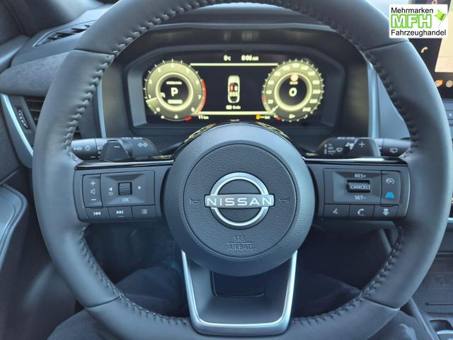 Nissan Qashqai 1.3 DIG-T MHEV 158 PS X-Tronic Tekna Premium Paket 20"LM Teil-Leder PanoGlasdach Klimaautomatik Sitzheizung Lenkradheizung Navi Head-Up Display elektr. Heckklappe ACC PDC v+h 360&deg;Kamera DAB Bluetooth Touchscreen Apple CarPlay Android Auto 