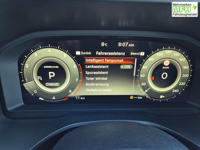 Nissan Qashqai 1.3 DIG-T MHEV 158 PS X-Tronic Tekna Premium Paket 20"LM Teil-Leder PanoGlasdach Klimaautomatik Sitzheizung Lenkradheizung Navi Head-Up Display elektr. Heckklappe ACC PDC v+h 360&deg;Kamera DAB Bluetooth Touchscreen Apple CarPlay Android Auto 