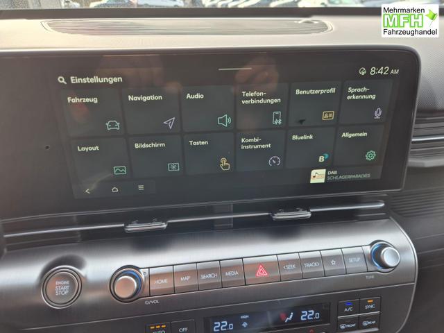 Hyundai KONA Trend 1.6 T-GDI 150PS Automatik MY2026 Voll-LED-Projektionsscheinw. mit LED-Lichtband Sitzheizung v+h Lenkradheizung ACC Klimaautomatik Navi Touchscreen DAB+ Apple CarPlay + Android Auto PDC R&uuml;ckf.Kamera 2xKeyless 17-LM 
