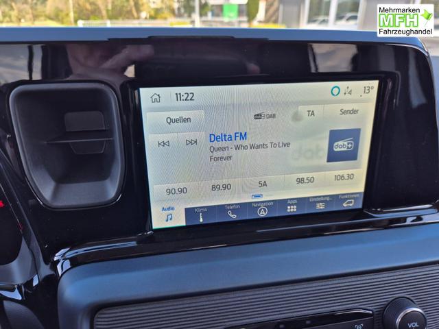 Ford Tourneo Courier 1.0 EcoBoost 125PS Active Teil-Leder Sitzheizung Lenkradheizung Klimaautomatik PDC v+h R&uuml;ckf.-Kamera ACC TWA Frontscheibe beheizb. Ford-Navi SYNC4 Apple CarPlay + Android Auto 