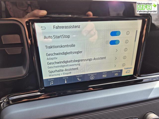Ford Tourneo Courier 1.0 EcoBoost 125PS Active Teil-Leder Sitzheizung Lenkradheizung Klimaautomatik PDC v+h R&uuml;ckf.-Kamera ACC TWA Frontscheibe beheizb. Ford-Navi SYNC4 Apple CarPlay + Android Auto 