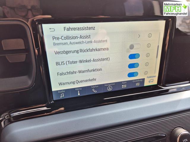 Ford Tourneo Courier 1.0 EcoBoost 125PS Active Teil-Leder Sitzheizung Lenkradheizung Klimaautomatik PDC v+h R&uuml;ckf.-Kamera ACC TWA Frontscheibe beheizb. Ford-Navi SYNC4 Apple CarPlay + Android Auto 