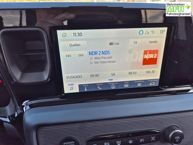 Ford Tourneo Courier 1.0 EcoBoost 125PS Active Teil-Leder Sitzheizung Lenkradheizung Klimaautomatik PDC v+h R&uuml;ckf.-Kamera ACC TWA Frontscheibe beheizb. Ford-Navi SYNC4 Apple CarPlay + Android Auto 