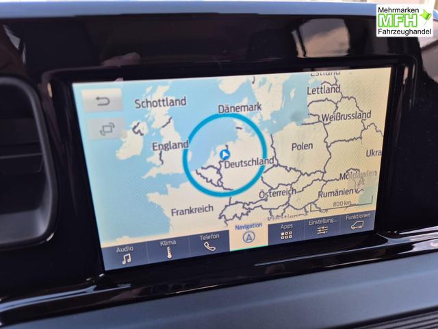 Ford Tourneo Courier 1.0 EcoBoost 125PS Active Teil-Leder Sitzheizung Lenkradheizung Klimaautomatik PDC v+h R&uuml;ckf.-Kamera ACC TWA Frontscheibe beheizb. Ford-Navi SYNC4 Apple CarPlay + Android Auto 