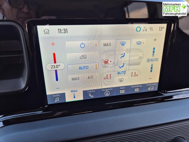 Ford Tourneo Courier 1.0 EcoBoost 125PS Active Teil-Leder Sitzheizung Lenkradheizung Klimaautomatik PDC v+h R&uuml;ckf.-Kamera ACC TWA Frontscheibe beheizb. Ford-Navi SYNC4 Apple CarPlay + Android Auto 