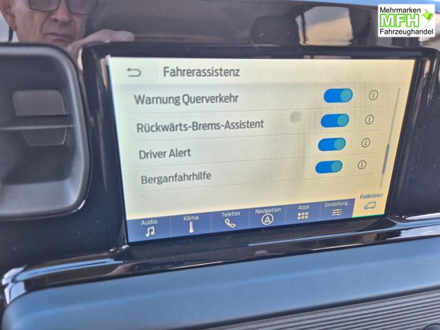 Ford Tourneo Courier 1.0 EcoBoost 125PS Active Teil-Leder Sitzheizung Lenkradheizung Klimaautomatik PDC v+h R&uuml;ckf.-Kamera ACC TWA Frontscheibe beheizb. Ford-Navi SYNC4 Apple CarPlay + Android Auto 