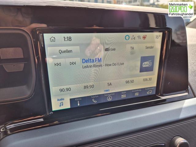 Ford Tourneo Courier 1.0 EcoBoost 125PS Active Teil-Leder Sitzheizung Lenkradheizung Klimaautomatik PDC v+h R&uuml;ckf.-Kamera ACC TWA Frontscheibe beheizb. Ford-Navi SYNC4 Apple CarPlay + Android Auto 