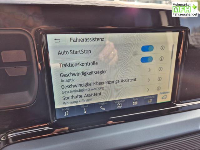 Ford Tourneo Courier 1.0 EcoBoost 125PS Active Teil-Leder Sitzheizung Lenkradheizung Klimaautomatik PDC v+h R&uuml;ckf.-Kamera ACC TWA Frontscheibe beheizb. Ford-Navi SYNC4 Apple CarPlay + Android Auto 