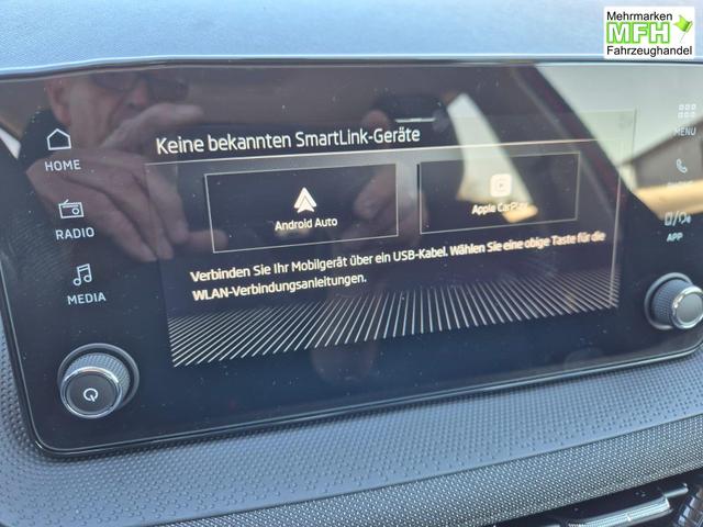 Skoda Fabia 1.0 TSI 95PS Selection 5-t&uuml;rig R&uuml;ckf.Kamera Parksensoren Sitzheizung Multifunktionslenkrad Klima Skoda-Radio Bluetooth Touchscreen Tempomat Nebelsch. Apple CarPlay + Android Auto 