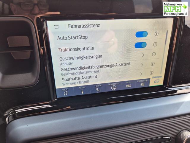 Ford Tourneo Courier 1.0 EcoBoost 125PS Active Teil-Leder Sitzheizung Lenkradheizung Klimaautomatik PDC v+h R&uuml;ckf.-Kamera ACC TWA Frontscheibe beheizb. Ford-Navi SYNC4 Apple CarPlay + Android Auto 