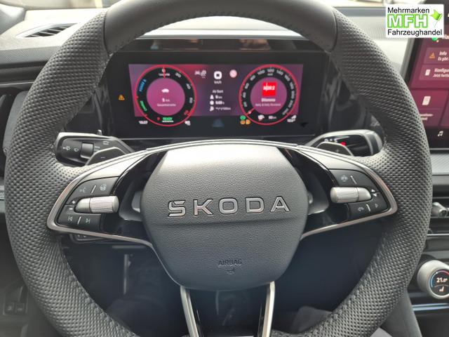 Skoda Kodiaq Sportline 1.5 TSI 204PS PHEV DSG schwenkb. AHK elektr. PanoDach HUD Alcantara PDC v+h 360&deg;Kamera CANTON Sound Klimaautomatik Sitzheizung Lenkradheizung Navi Apple CarPlay Android Auto 2xKeyless 19"LM vollelektr. Reichweite 116KM 