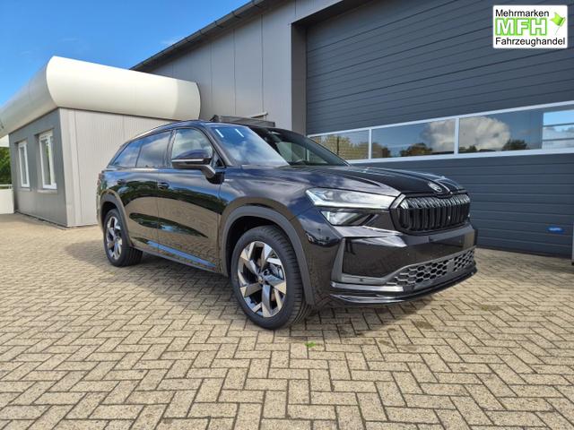 Skoda Kodiaq Sportline 1.5 TSI 204PS PHEV DSG schwenkb. AHK elektr. PanoDach HUD Alcantara PDC v+h 360&deg;Kamera CANTON Sound Klimaautomatik Sitzheizung Lenkradheizung Navi Apple CarPlay Android Auto 2xKeyless 19"LM vollelektr. Reichweite 116KM 