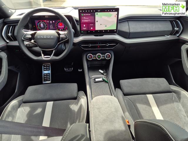 Skoda Kodiaq Sportline 1.5 TSI 204PS PHEV DSG schwenkb. AHK elektr. PanoDach HUD Alcantara PDC v+h 360&deg;Kamera CANTON Sound Klimaautomatik Sitzheizung Lenkradheizung Navi Apple CarPlay Android Auto 2xKeyless 19"LM vollelektr. Reichweite 116KM 