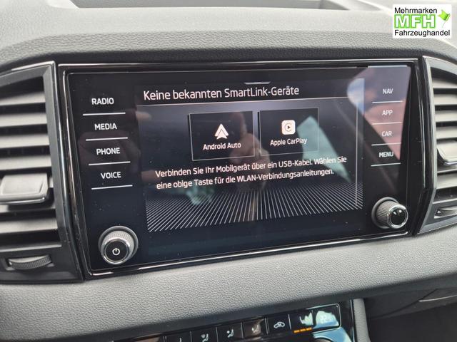 Skoda Karoq 1.5 TSI 150PS DSG Selection AHK Klimaautomatik Sitzheizung Lenkradheizung ACC PDC v+h R&uuml;ckf.Kamera abg.Scheiben Apple CarPlay Android Auto 17"LM 