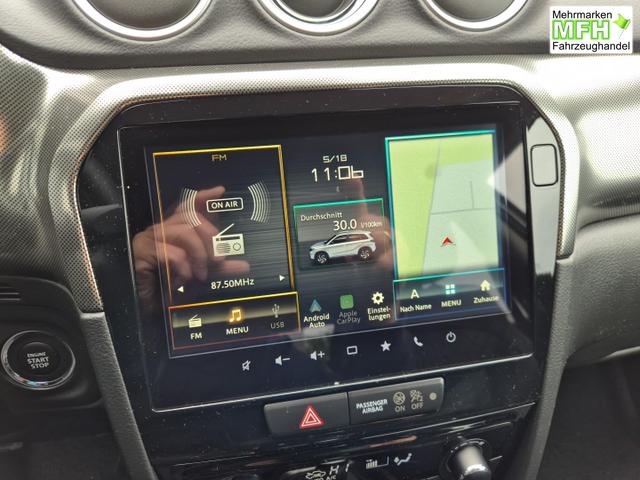 Suzuki Vitara Comfort+ 110PS MHEV 4x4 ALLGRIP 1.4 Boosterjet Allrad Teilleder mit Alcantara Navi Klimaautomatik Sitzheizung ACC PDC v+h R&uuml;ckf.Kamera Suzuki-Radio Apple CarPlay Android Auto Touchscreen 2xKeyless 17-LM 