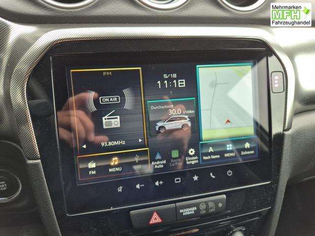 Suzuki Vitara Comfort+ 110PS MHEV 4x4 ALLGRIP 1.4 Boosterjet Allrad Teilleder mit Alcantara Navi Klimaautomatik Sitzheizung ACC PDC v+h R&uuml;ckf.Kamera Suzuki-Radio Apple CarPlay Android Auto Touchscreen 2xKeyless 17-LM 