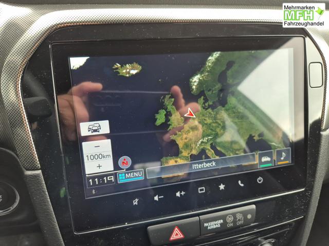 Suzuki Vitara Comfort+ 110PS MHEV 4x4 ALLGRIP 1.4 Boosterjet Allrad Teilleder mit Alcantara Navi Klimaautomatik Sitzheizung ACC PDC v+h R&uuml;ckf.Kamera Suzuki-Radio Apple CarPlay Android Auto Touchscreen 2xKeyless 17-LM 