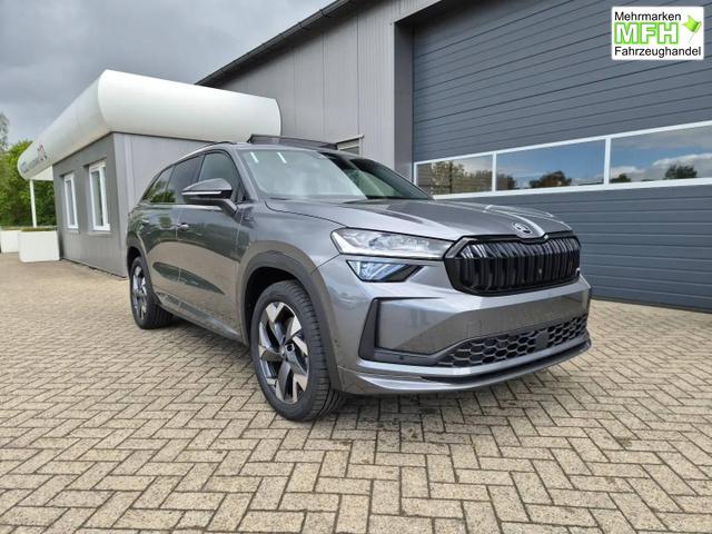 Skoda Kodiaq Sportline 1.5 TSI 204PS PHEV DSG schwenkb. AHK elektr. PanoDach HUD Alcantara PDC v+h 360&deg;Kamera CANTON Sound Klimaautomatik Sitzheizung Lenkradheizung Navi Apple CarPlay Android Auto 2xKeyless 19"LM vollelektr. Reichweite 116KM 