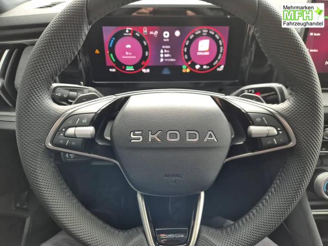 Skoda Kodiaq Sportline 1.5 TSI 204PS PHEV DSG schwenkb. AHK elektr. PanoDach HUD Alcantara PDC v+h 360&deg;Kamera CANTON Sound Klimaautomatik Sitzheizung Lenkradheizung Navi Apple CarPlay Android Auto 2xKeyless 19"LM vollelektr. Reichweite 116KM 